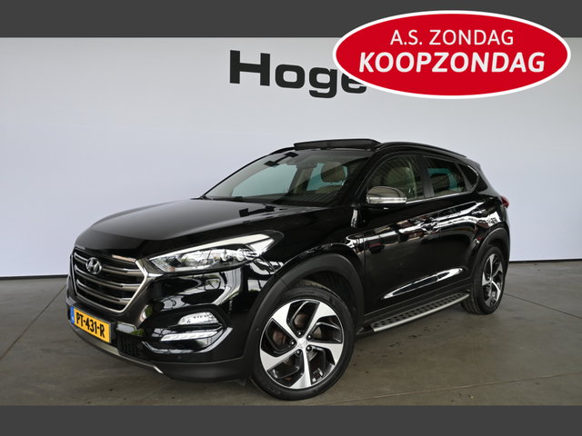 Hyundai Tucson - 1.6 T-GDi Premium 4WD Automaat Panoramadak Navigatie Cruise Stoelverwarming Clima 100% Onderhouden! Inruil Mogelijk!