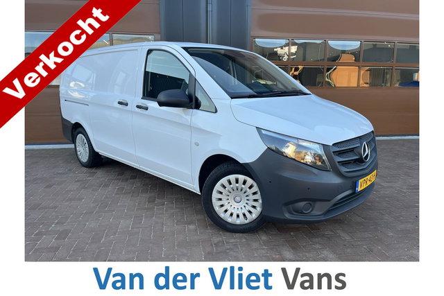 Mercedes-Benz Vito - 114 CDI E6 Automaat Lang BPM Vrij! Lease €355 p/m, Aluca inrichting, Airco, Carplay, PDC V+A, Onderhoudshistorie aanwezig