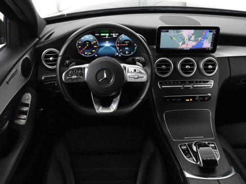 Mercedes-Benz C-Klasse 300e Business Solution AMG Limited | SOH 82,2% | 360 Camera | Stoelverwarming | Leder/Alcantara | Carplay | Matrix LED | Navigatie | Cruise control | Park Assist | Sfeerverlichting | PHEV | Plug In