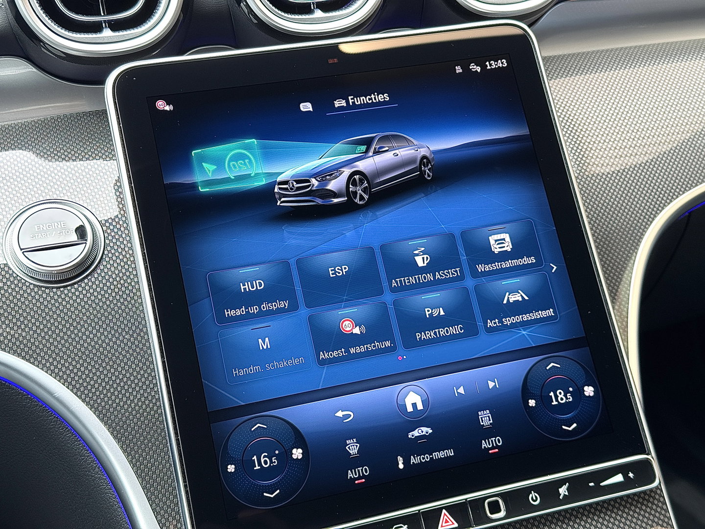 Mercedes-Benz C-Klasse 300 e Business Solution AMG | Burmester | Origineel Nederlands | Memory | Panoramadak | Digital Light | Elektrische Trekhaak | Head-Up | Leder |