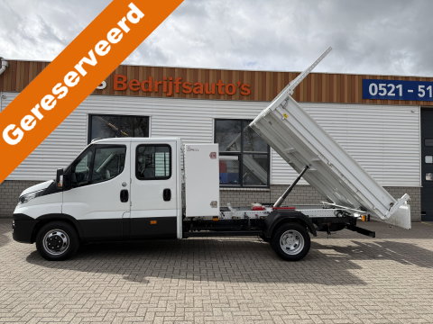 Iveco Daily 35C14D euro 6 / DC 6 persoons / JPM kipper / vaste prijs rijklaar € 21.950 ex btw / lease vanaf € 407 / dubbellucht / cruise en climate control / trekhaak 3500 kg !