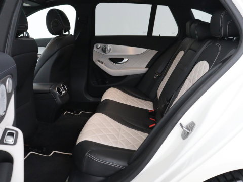 Mercedes-Benz C-Klasse Estate 300 e Business Solution AMG Limited | Panoramadak | Leder Exclusief | Burmester Surround | Stoelverwarming | Camera | Carplay | Dodehoek detectie | Navigatie | Full LED
