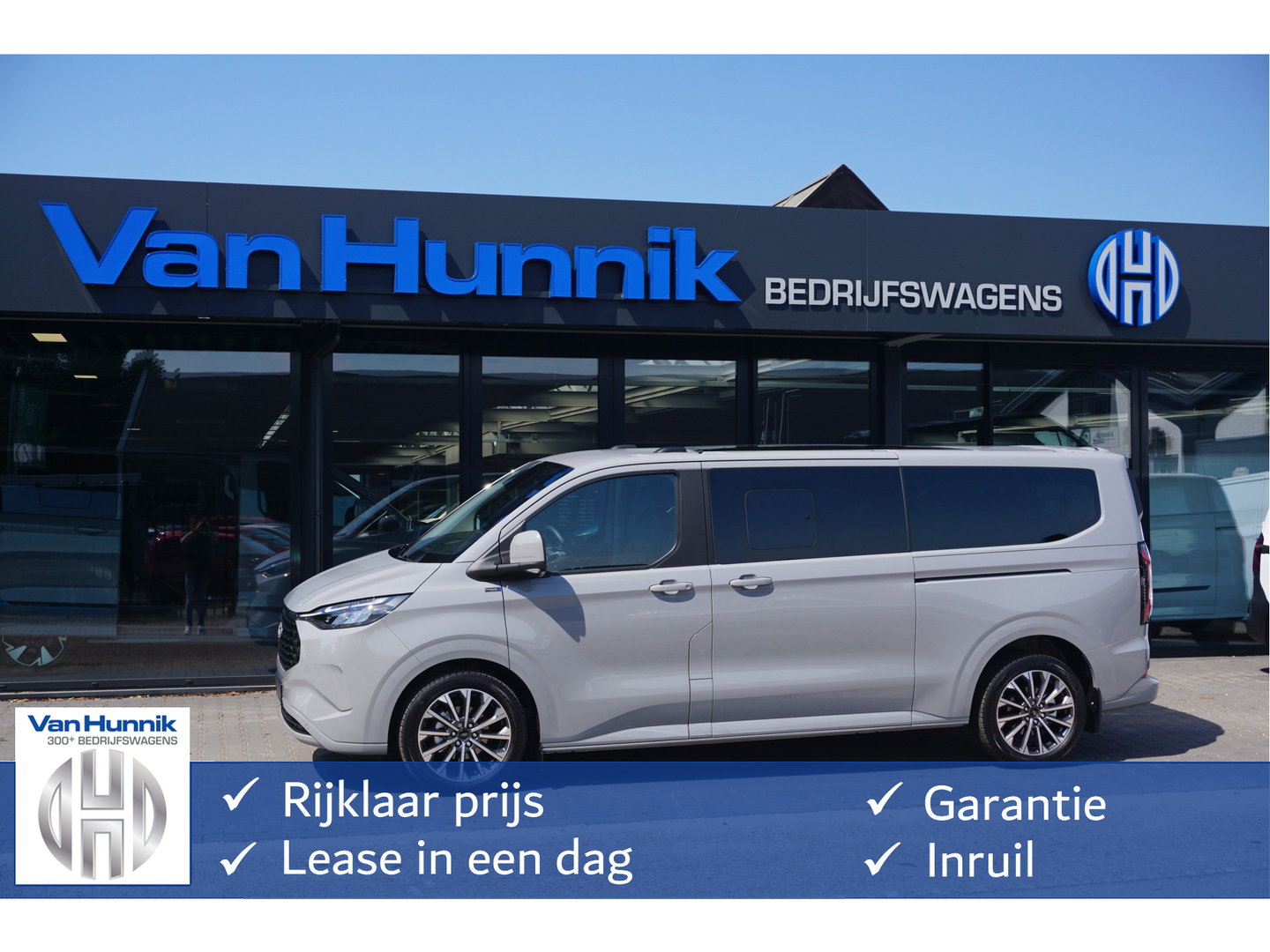 Ford Transit Custom Tourneo 340L 2.5 PHEV 233PK Titanium X PRIJS INCL. BPM Luxe 8 Zits, Leder, 19" LM, B&O, Pano, Elec. Schuifdeur, Trekhaak!! NR. TR2