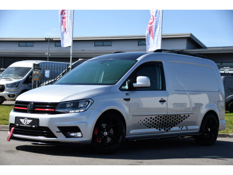 Volkswagen Caddy 2.0 TDI L2H1 BMT Maxi Exclusive PB Edition Cruise, Camera, Carplay, Automaat, 185pk, Alcantara, Sport stoelen, Carbon, Multimedia, Uniek!