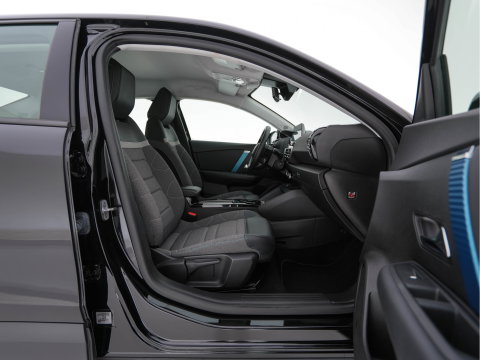Citroën Ë-C4 X Feel Pack 50 kWh [ 3-Fase-11Kw ] {SOH-91%} (INCL-BTW) *HEATPUMP | FULL-LED | LEATHER-FABRIC | DIGI-COCKPIT | DAB | COMFORTSEATS | CAMERA | ECC | CARPLAY | LANE-ASSIST | PDC | CRUISE | 18''ALU*