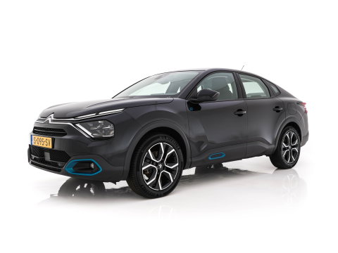 Citroën Ë-C4 X Feel Pack 50 kWh [ 3-Fase-11Kw ] {SOH-91%} (INCL-BTW) *HEATPUMP | FULL-LED | LEATHER-FABRIC | DIGI-COCKPIT | DAB | COMFORTSEATS | CAMERA | ECC | CARPLAY | LANE-ASSIST | PDC | CRUISE | 18''ALU*
