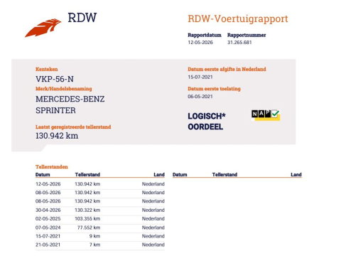 Mercedes-Benz Sprinter 319 CDI 3.0 V6 Euro 6 Automaat L2H2 - 3,5t KG Trekhaak - MBUX - LED