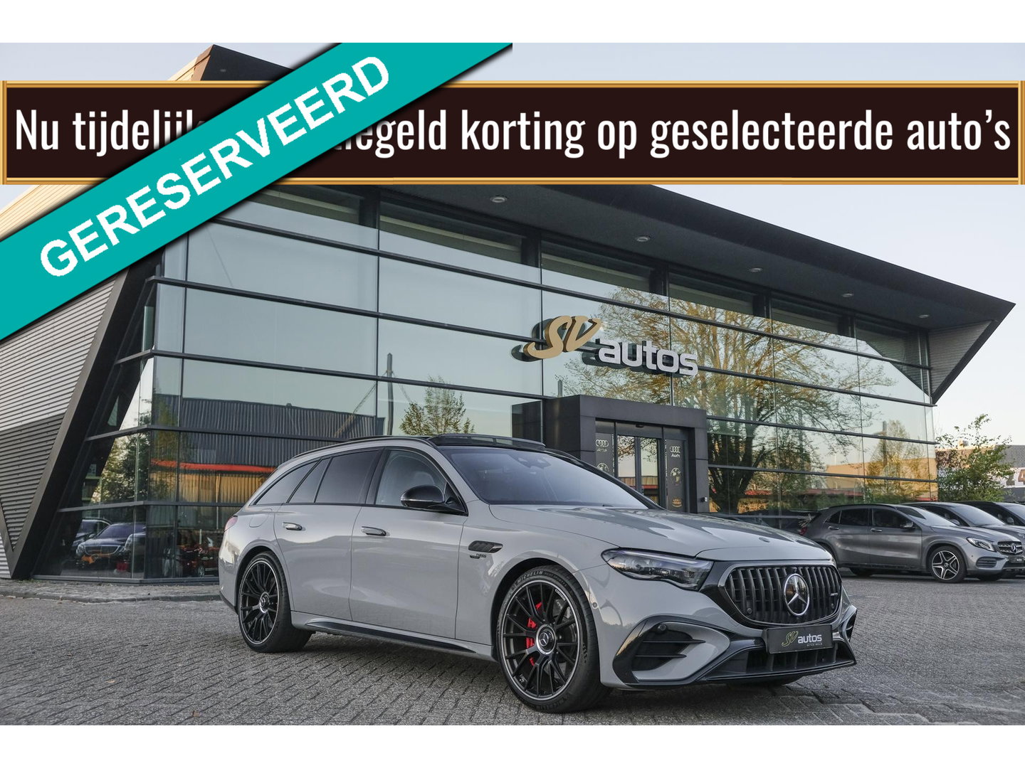 Mercedes-Benz E-Klasse Estate E53 AMG 612pk 4MATIC+ Panoramadak *BTW* Burmester 4d Massage Superscreen Stoelkoeling Trekhaak BOMVOL!! Alpin grau