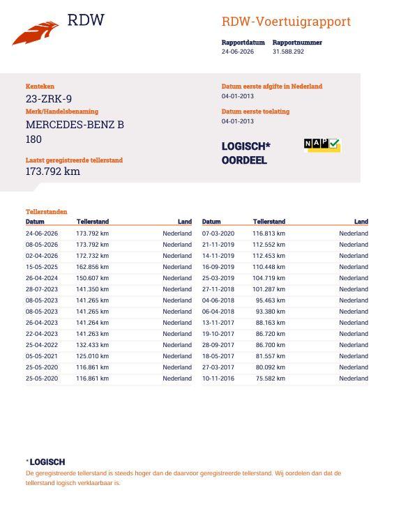 Mercedes-Benz B-Klasse 180 Ambition AUTOMAAT / CRUISE CONTROLE / NAVI / TREKHAAK / LEER