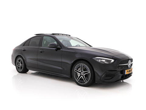 Mercedes-Benz C-Klasse 180 AMG Line (INCL-BTW) *PANO | LEATHER | FULL-LED | HEATED-SPORTSEATS | DIGI-COCKPIT | BLINDSPOT | CAMERA | DAB | AMBIENTLIGHT | SHIFTPADDLES | PRIVACY-GLASS | ECC | PDC | CRUISE | CARPLAY | 18''ALU*