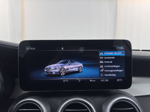 Mercedes-Benz C-Klasse Cabrio 200 AMG Line (INCL-BTW) Aut. *LEATHER-MICROFIBRE | FULL-LED | HEATED-SPORTSEATS | KEYLESS | AIRSCARF | NAVI-FULLMAP | DAB | CAMERA | AMBIENTLIGHT | AIRCAP | ECC | PDC | CRUISE | DRAFT-STOP | 18''ALU