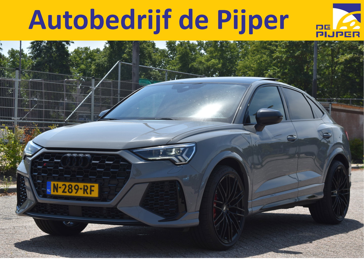 Audi Q3 Sportback TFSI RS 400pk Assist.pakket | Miltec | Nardo grey | Open dak | 360 gr.camera | Keyless | Full LED | Historie | ABT |