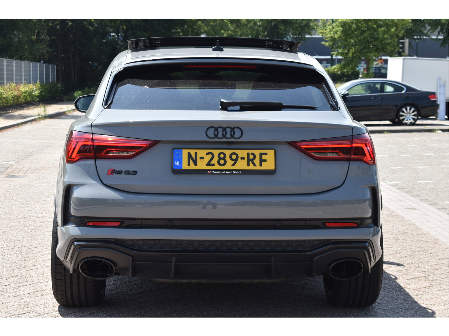 Audi Q3 Sportback TFSI RS 400pk Assist.pakket | Miltec | Nardo grey | Open dak | 360 gr.camera | Keyless | Full LED | Historie | ABT |