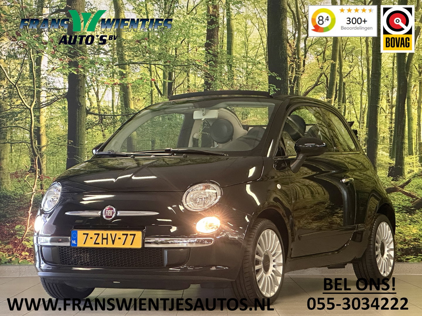 Fiat 500C 0.9 TwinAir Turbo Lounge | Origineel Nederlands | Blue & Me | 16'' Lichtmetaal | Elektrische Spiegels | Radio | Open rijden |