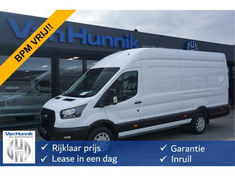 Ford Transit 350L 165PK RWD-10 AUT L4H3 BPM VRIJ!! Navi, Cam, Adap. Cruise, 270° Deur, 3.5T Trekgewicht!! NR. DJ01*