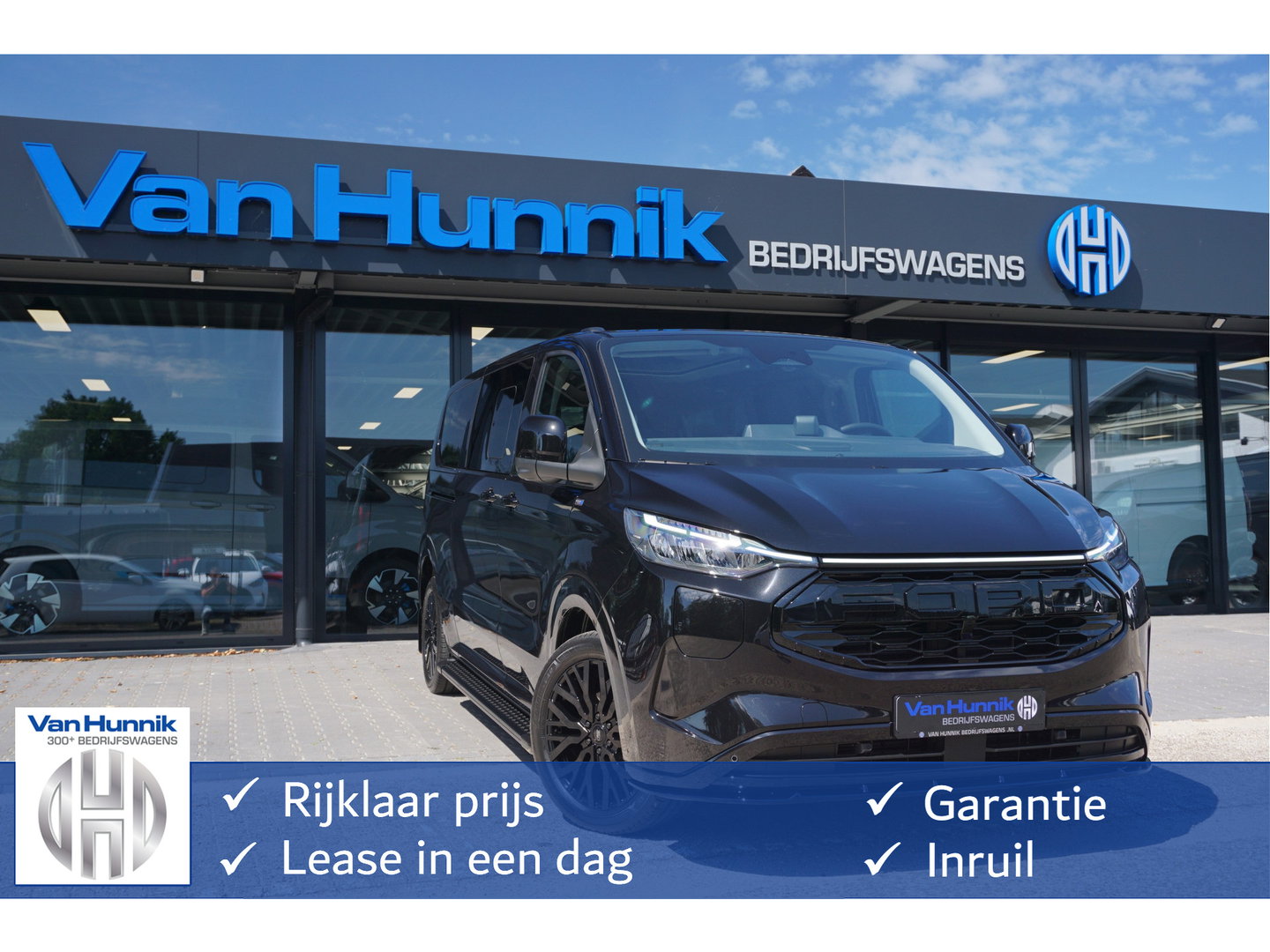 Ford Transit Custom Tourneo 340L 2.5 PHEV 233PK JWR NIGHT EDITION PRIJS INCL. BPM Luxe 8 Zits, Leder, 19" LM, B&O, Pano, Elec. Schuifdeur, Trekhaak!! NR. TR4