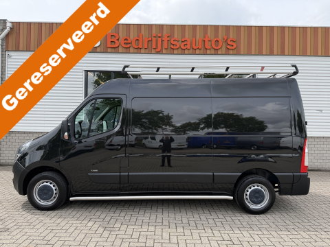 Opel Movano 2.3 Turbo 136pk L2H2 / vaste prijs rijklaar € 20.950 ex btw / lease vanaf € 342 / zwart metallic / airco / cruise / imperial + trap / trekhaak / camera / euro 6