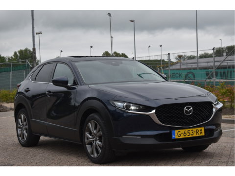 Mazda CX-30 2.0 e-SkyActiv-X M Hybrid Luxury 180 pk | NL-Auto | Open dak | HUD | BOSE | 360 gr.camera | Elekt.stoelen | Leder | Carplay | Full LED