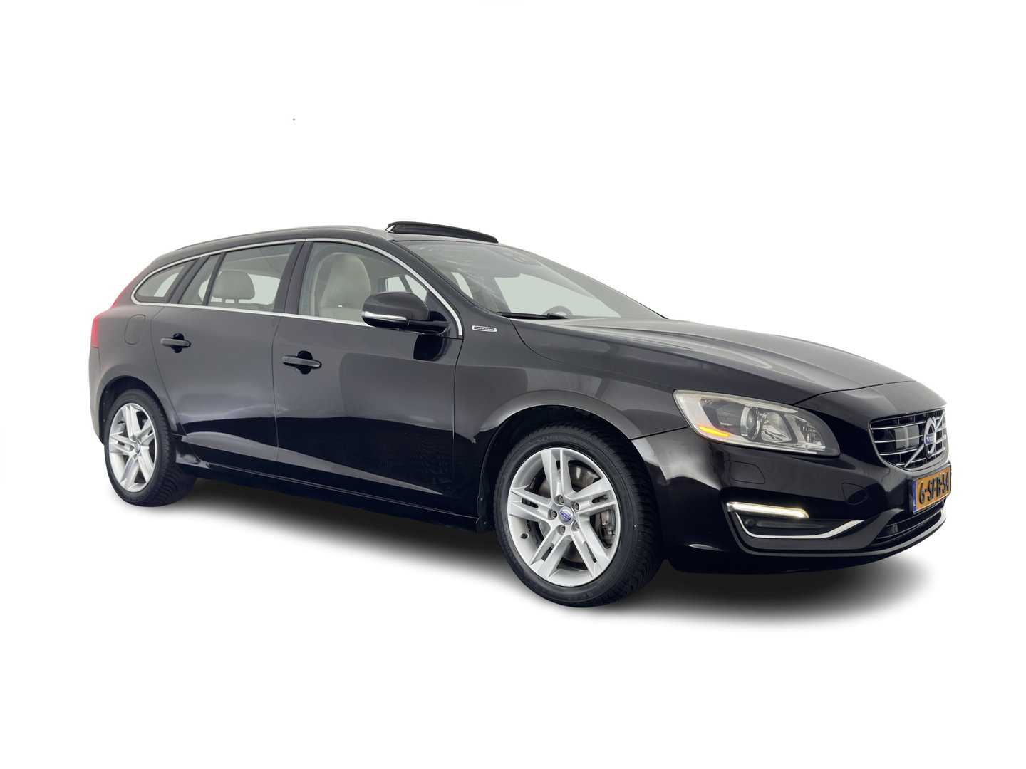 Volvo V60 2.4 D6 AWD Plug-In Hybrid Summum Aut. *PANO | ADAPTIVE-CRUISE | LEATHER | XENON | BLIS | MEMORY-PACK | HEATED-COMFORTSEATS | NAVI-FULLMAP | ECC | PDC | CRUISE | 17''ALU*