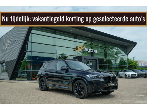 BMW X3 xDrive30e 292pk M-sport High Exe. Panoramadak *SOH 90%* Laser lampen 360 camera Black edition Sportstoelen leder