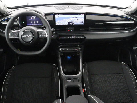 Fiat 600 1.2 Hybrid Urban | Stoelverwarming | 360 camera | | Stoelverwarming | 360 camera | Cruise control | Navigatie | Carplay | DAB | Climate control | Full LED | Park assist | Sfeerverlichting