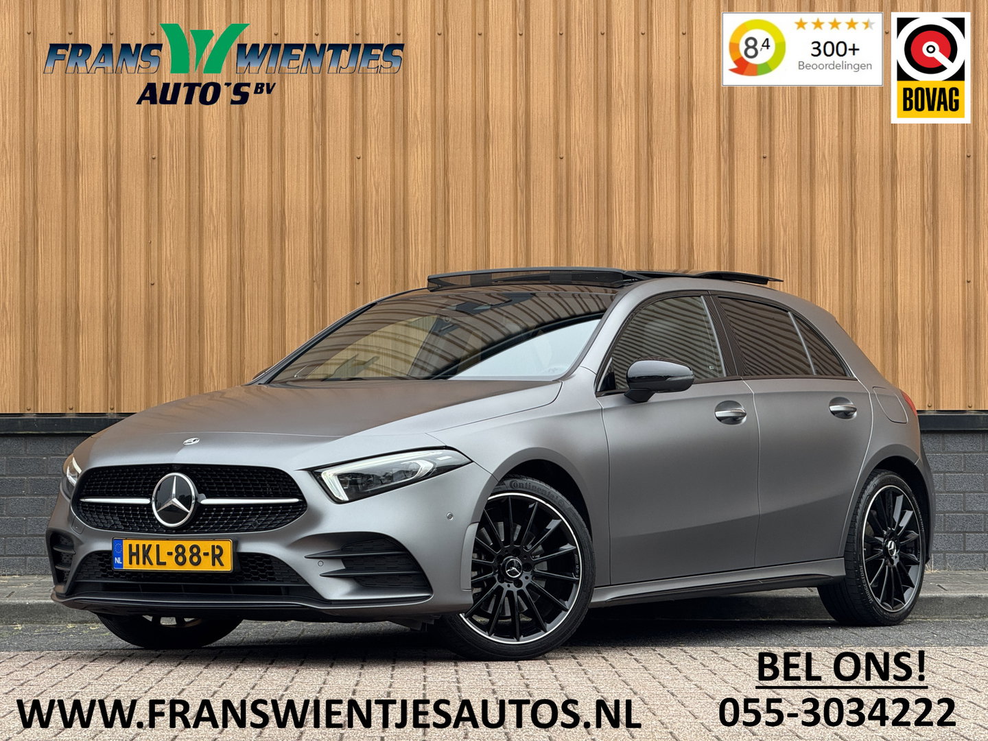 Mercedes-Benz A-Klasse 250 e Premium Plus | Grafietgrijs Mango | Burmester | Panorama dak | Head-Up Display | 360° Camera | Multibeam Led | Sfeerverlichting | Trekhaak | Apple Carplay | Android Auto |