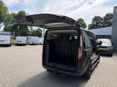 Ford Transit Custom Tourneo 310 2.0 TDCI 130pk L1H1 Titanium / vaste prijs rijklaar € 19.950 incl btw / euro 6 / zwart metallic / airco / cruise / navigatie / trekhaak / camera / isofix !