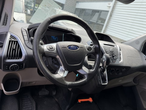 Ford Transit Custom 290 2.0 TDCI 130pk automaat L2H1 Limited DC 5 persoons / euro 6 / vaste prijs rijklaar € 14.950 ex btw / lease vanaf € 243 / dubbele schuifdeur / nieuwe distributie riem bij aflevering / zwart metallic