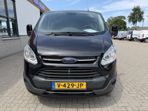 Ford Transit Custom 290 2.0 TDCI 130pk automaat L2H1 Limited DC 5 persoons / euro 6 / vaste prijs rijklaar € 14.950 ex btw / lease vanaf € 243 / dubbele schuifdeur / nieuwe distributie riem bij aflevering / zwart metallic