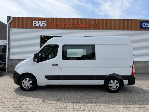 Renault Master T35 2.3 dCi L2H2 DC 6 persoons / vaste prijs rijklaar € 14.950 ex btw / euro 6 / bpm vrij / lease vanaf € 278 / airco / cruise / r-link navigatie / trekhaak 2500 kg  !