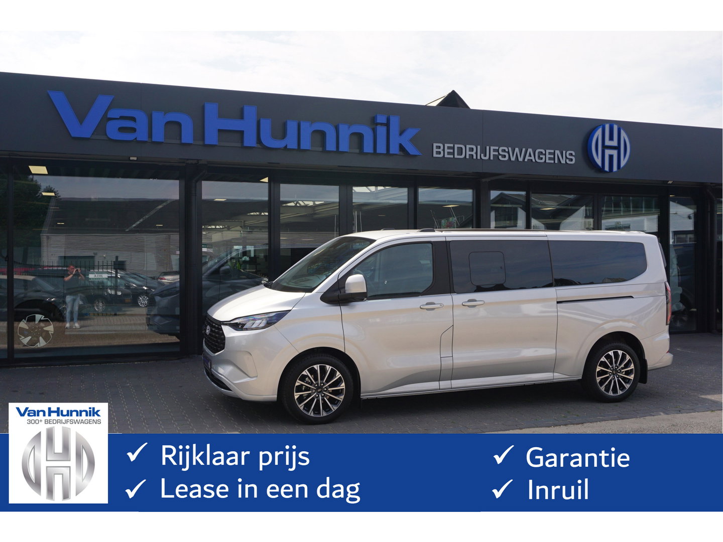 Ford Transit Custom Tourneo 340L 2.5 PHEV 233PK Titanium X PRIJS INCL. BPM Leder, 19" LM, B&O, Pano, Elec. Schuifdeur, Trekhaak!! NR. TR8
