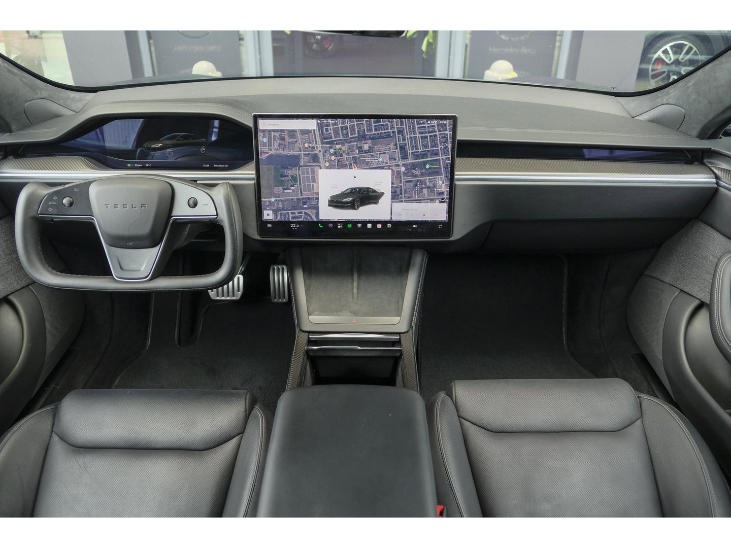 Tesla Model S Plaid + 1020pk Yoke stuur FSD *BTW* Panoramadak Full Self Drive NLauto 21' LMV