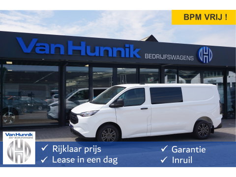 Ford Transit Custom 320L 2.5 PHEV Hybride 233PK Dubbel Cabine PRIJS INCL. BPM !! 13" Navi, Adap. Cruise, Camera 17" LM!! NR. HYB025