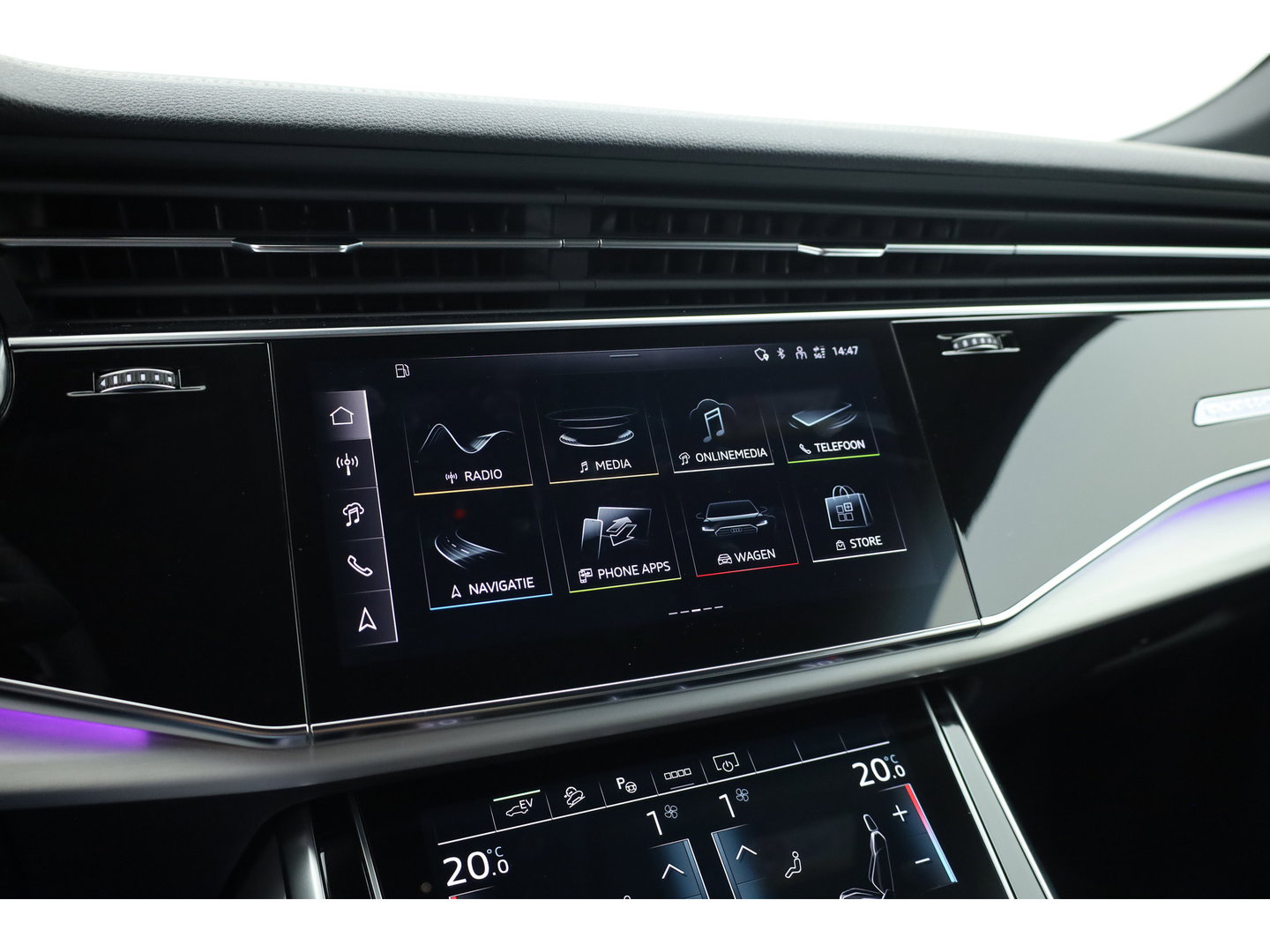 Audi Q8 60 TFSI e quattro Pro Line S Competition | Luchtvering | Pano | Matrix Led | AWD-besturing | Soft Close | 22'' RS | 360cam | B&O | Adapt. Cruise | Memory