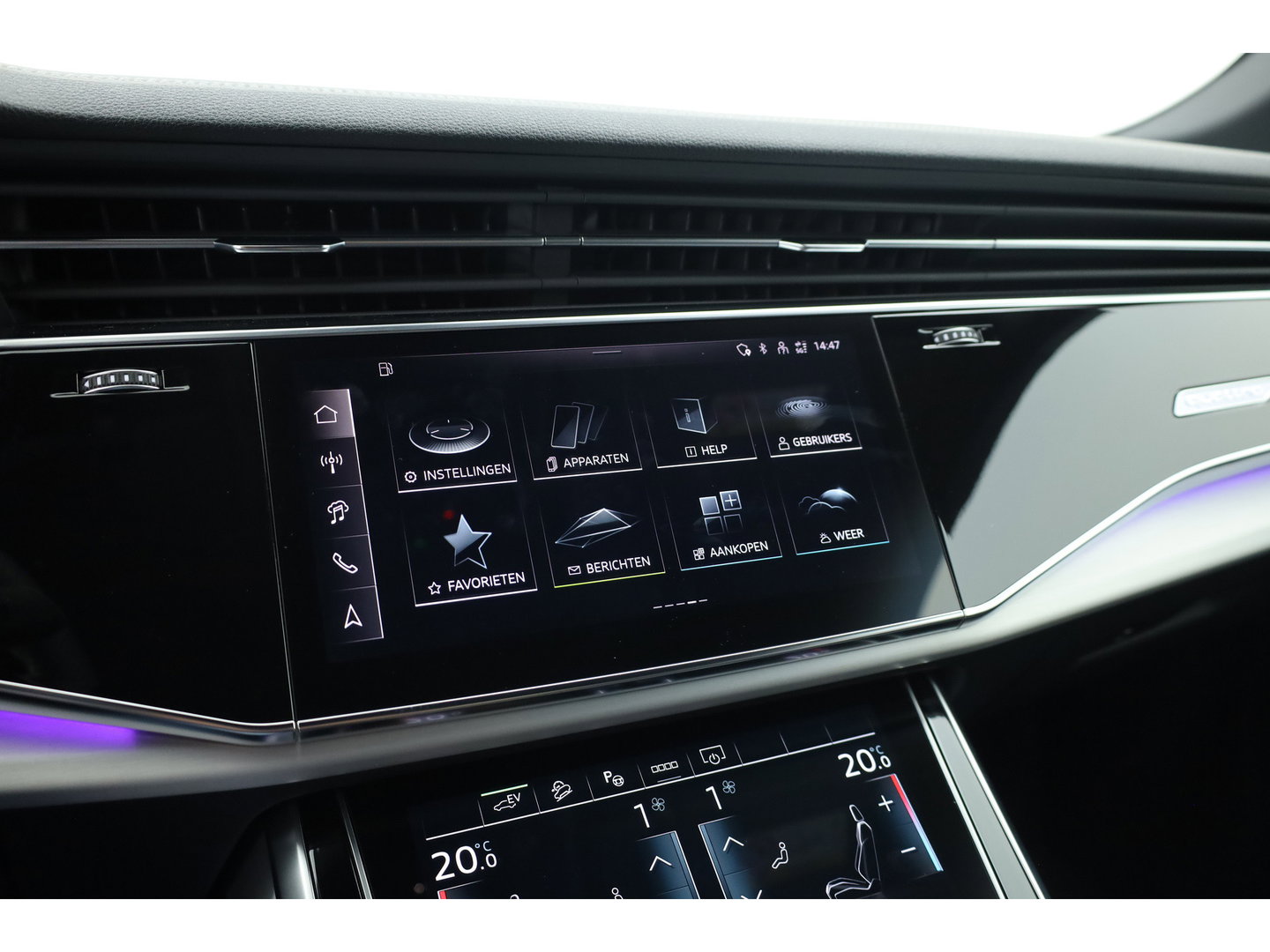 Audi Q8 60 TFSI e quattro Pro Line S Competition | Luchtvering | Pano | Matrix Led | AWD-besturing | Soft Close | 22'' RS | 360cam | B&O | Adapt. Cruise | Memory