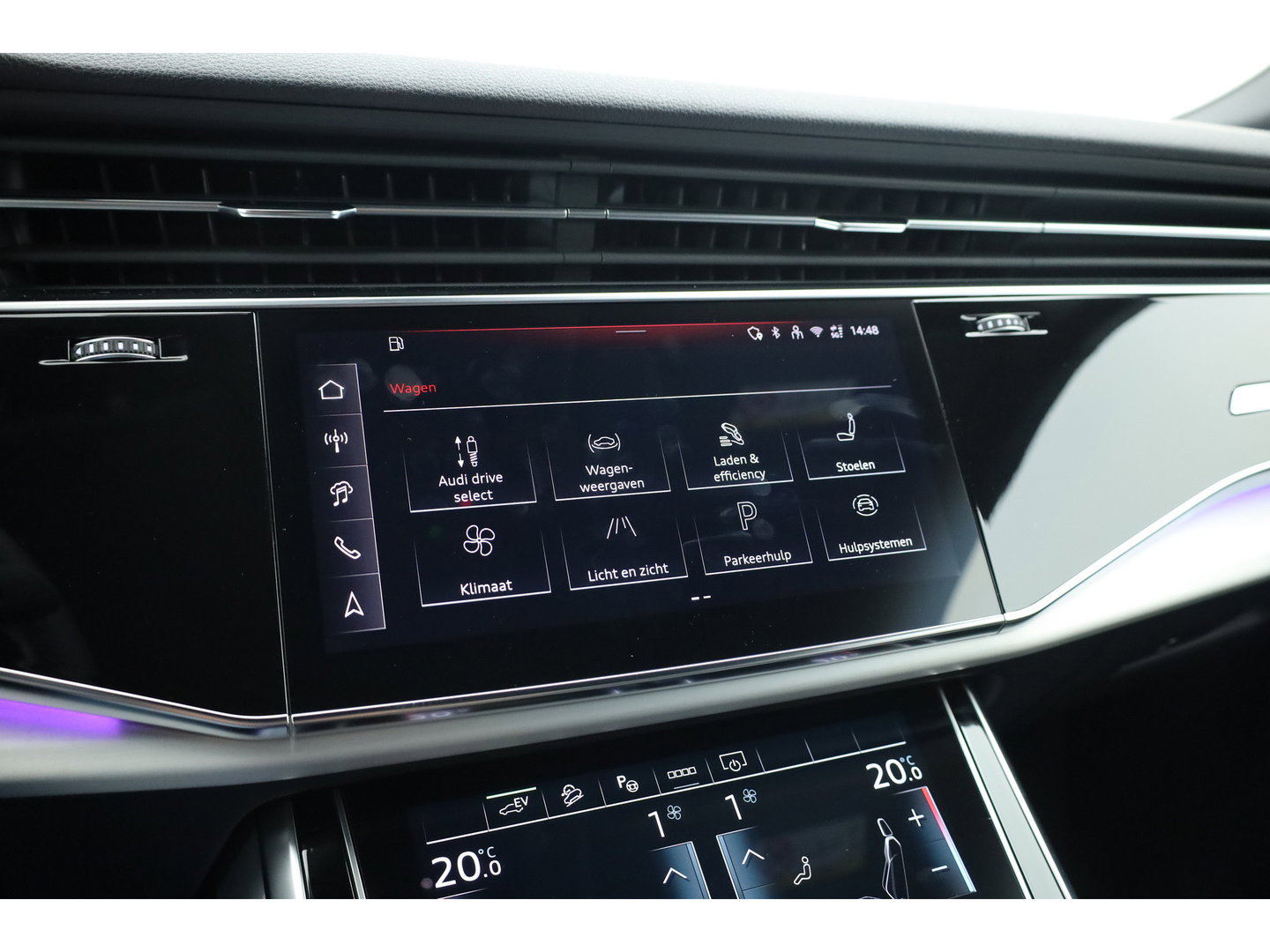 Audi Q8 60 TFSI e quattro Pro Line S Competition | Luchtvering | Pano | Matrix Led | AWD-besturing | Soft  Close | 22'' RS | 360cam | B&O | Adapt. Cruise | Memory