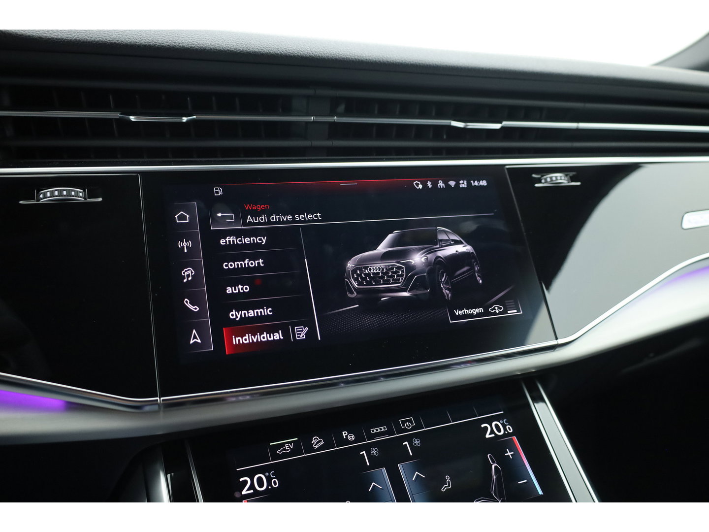 Audi Q8 60 TFSI e quattro Pro Line S Competition | Luchtvering | Pano | Matrix Led | AWD-besturing | Soft Close | 22'' RS | 360cam | B&O | Adapt. Cruise | Memory