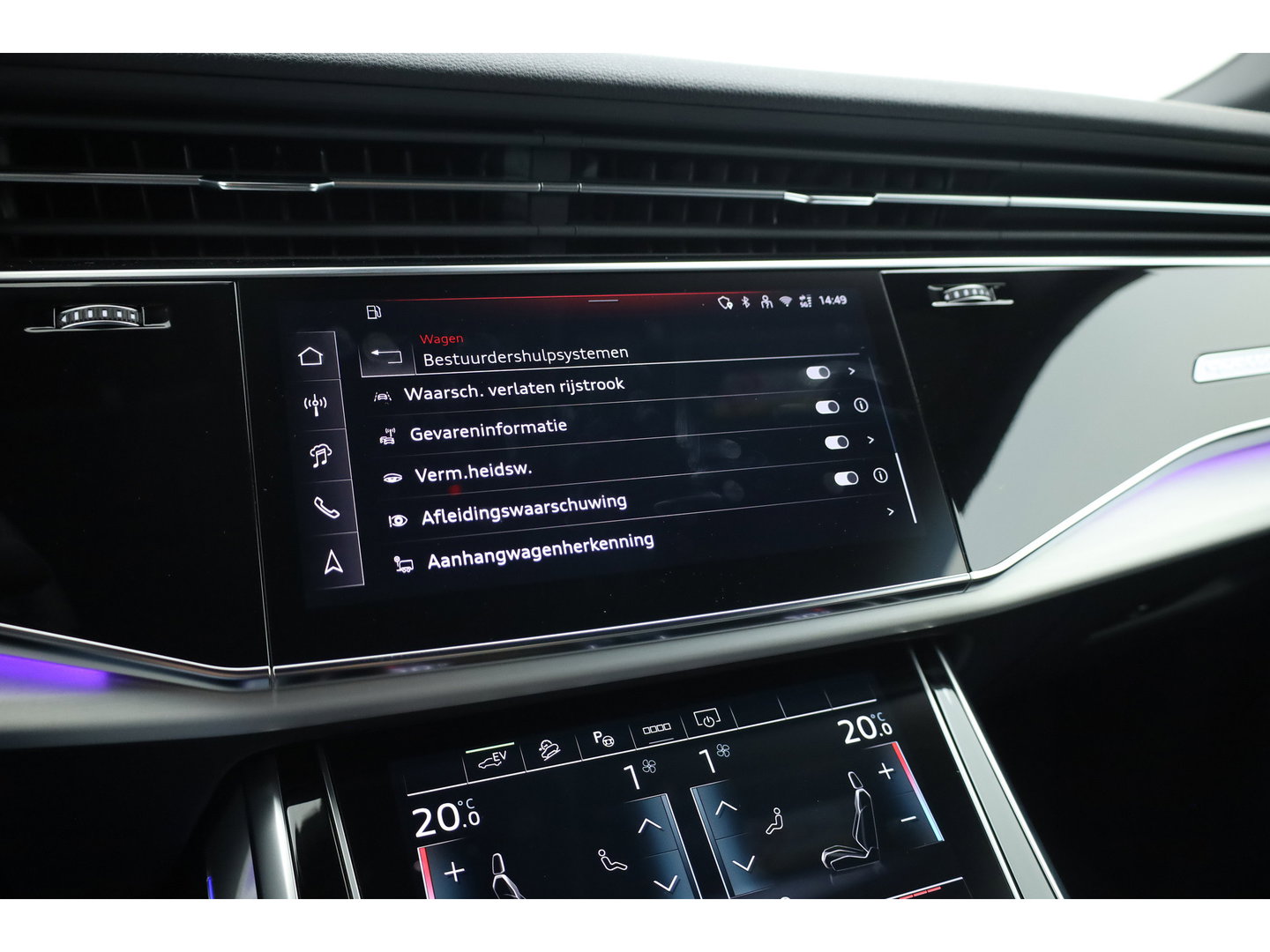 Audi Q8 60 TFSI e quattro Pro Line S Competition | Luchtvering | Pano | Matrix Led | AWD-besturing | Soft Close | 22'' RS | 360cam | B&O | Adapt. Cruise | Memory