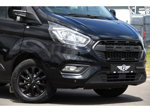 Ford Transit Custom 300 2.0 TDCI L2H1 Black Edition MARGE, Cruise, Carplay, LED, Sensoren, 130pk, Automaat, Multimedia, Sensoren, Uniek!