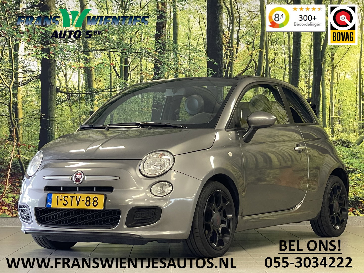 Fiat 500C 0.9 TwinAir 500S | Automaat | Origineel Nederlands | Cabrio | Lichtmetaal 16'' | Airconditioning | Isofix | Stop & go |