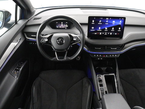 Škoda Enyaq iV 80 Sportline | SOH 92.7% | Leder/alcantara | Stuur verwarming | Camera | Park assist | Cruise control | Carplay | Sfeerverlichting | 21''
