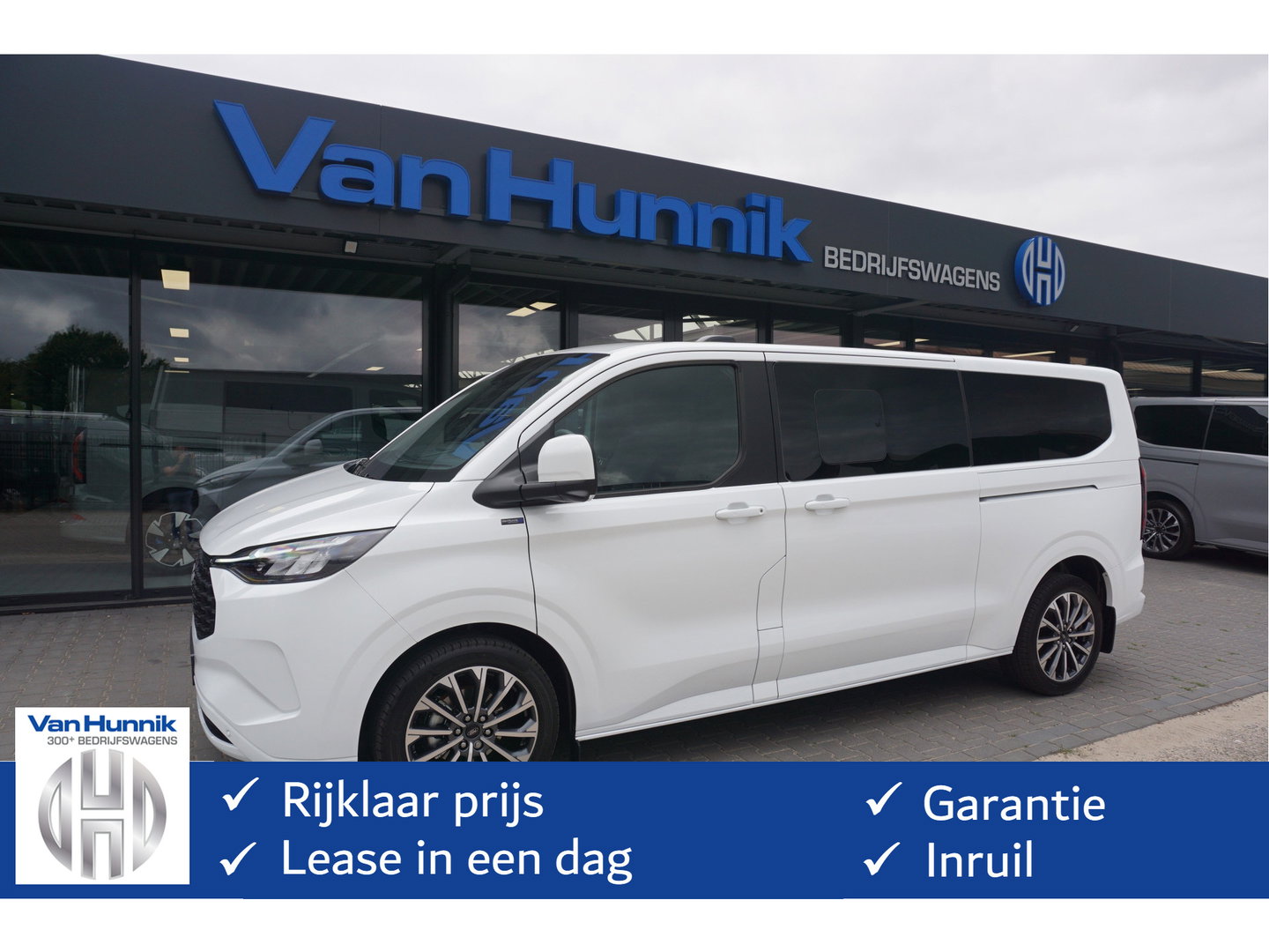 Ford Transit Custom Tourneo 340L 2.5 PHEV 233PK Titanium X PRIJS INCL. BPM Leder, 19" LM, B&O, Pano, Elec. Schuifdeur, Trekhaak!! NR. TR19