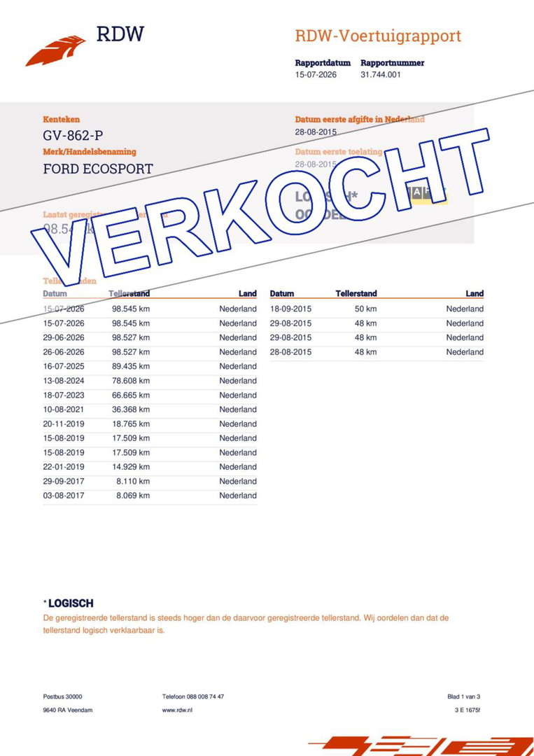 Ford EcoSport 1.0 EcoBoost Titanium, Trekhaak ,Clima, Cruise