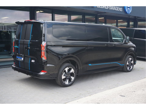 Ford Transit E-Custom 340L 218PK 71KWH Sport AUT Elektrisch Navi, ACC, 360° Cam, Matrix LED, B&O, 19" LM, 2x Schuifdeur!! NR. P05*
