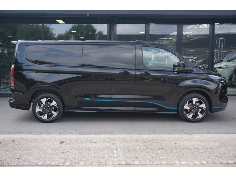 Ford Transit E-Custom 340L 218PK 71KWH Sport AUT Elektrisch Navi, ACC, 360° Cam, Matrix LED, B&O, 19" LM, 2x Schuifdeur!! NR. P05*