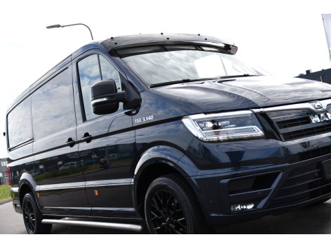 MAN TGE 3.140 35 2.0 L3H3 PB Edition Adaptieve Cruise, Camera, Carplay, LED, 2 x Schuifdeur, Clima, Stoelverwarming, Automaat, Sensoren, Trekhaak, 140pk, Uniek!