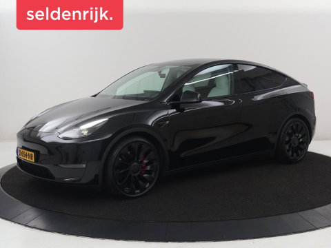 Tesla Model Y Performance AWD 75 kWh | SOH 94.8% | Traffic-Aware Cruise control | Leder | Achterbank verwarming | 21'' | Full LED | Panoramadak |