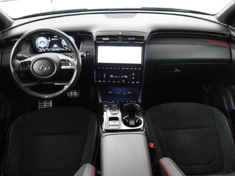 Hyundai Tucson 1.6 T-GDI HEV N Line | Leder/alcantara | Stoelkoeling | Stuur/stoel verwarming | Adaptive cruise | 360 camera | Carplay | Krell sound | Full LED |