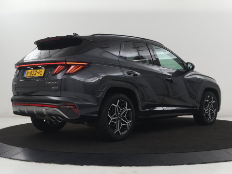 Hyundai Tucson 1.6 T-GDI HEV N Line | Leder/alcantara | Stoelkoeling | Stuur/stoel verwarming | Adaptive cruise | 360 camera | Carplay | Krell sound | Full LED |