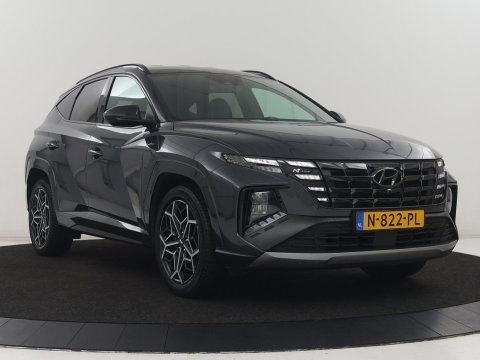 Hyundai Tucson 1.6 T-GDI HEV N Line | Leder/alcantara | Stoelkoeling | Stuur/stoel verwarming | Adaptive cruise | 360 camera | Carplay | Krell sound | Full LED |